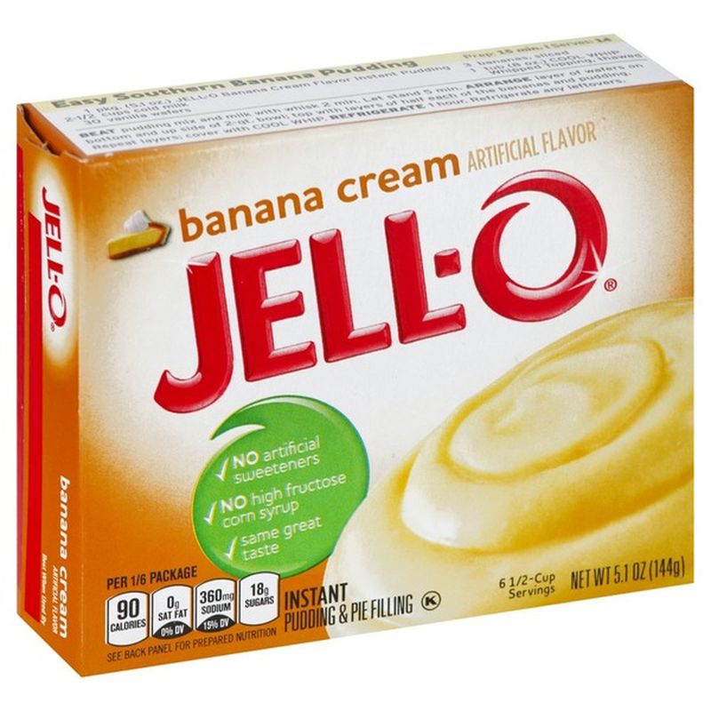 Jell O Banana Cream Instant Pudding And Pie Filling 51 Oz Instacart