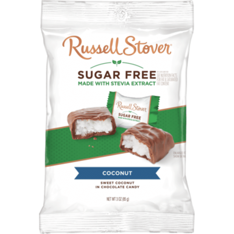 Russell Stover Chocolate Candy, Sugar Free, Coconut (3 oz) - Instacart