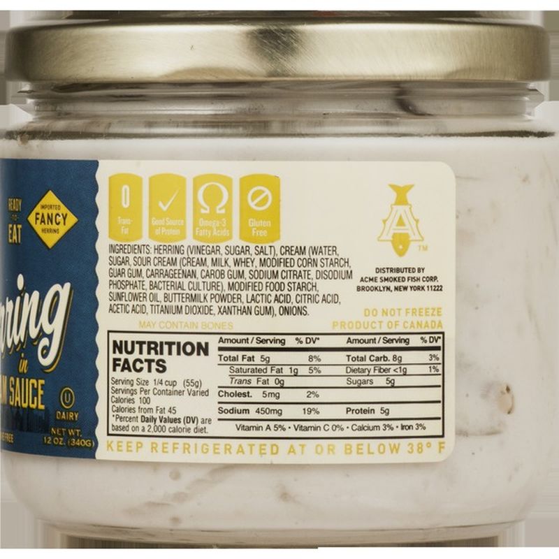 Acme Herring, in Cream Sauce (12 oz) Instacart