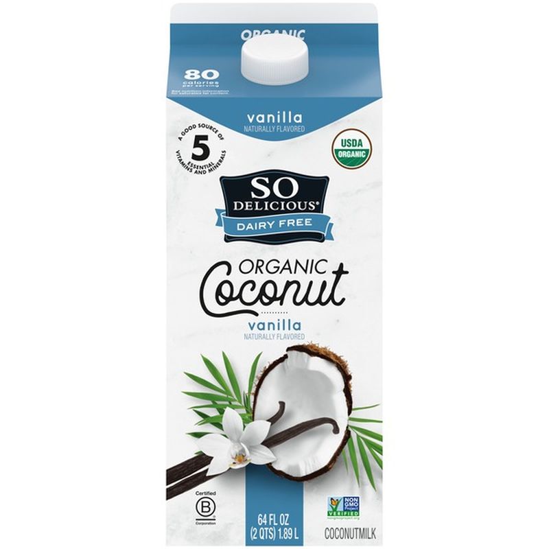 So Delicious Dairy Free UHT Vanilla Coconut Milk (64 fl oz) Instacart