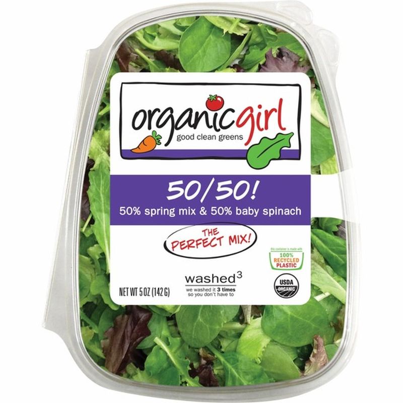 organicgirl 50/50 Spring Mix & Baby Spinach (5 oz container) from ...