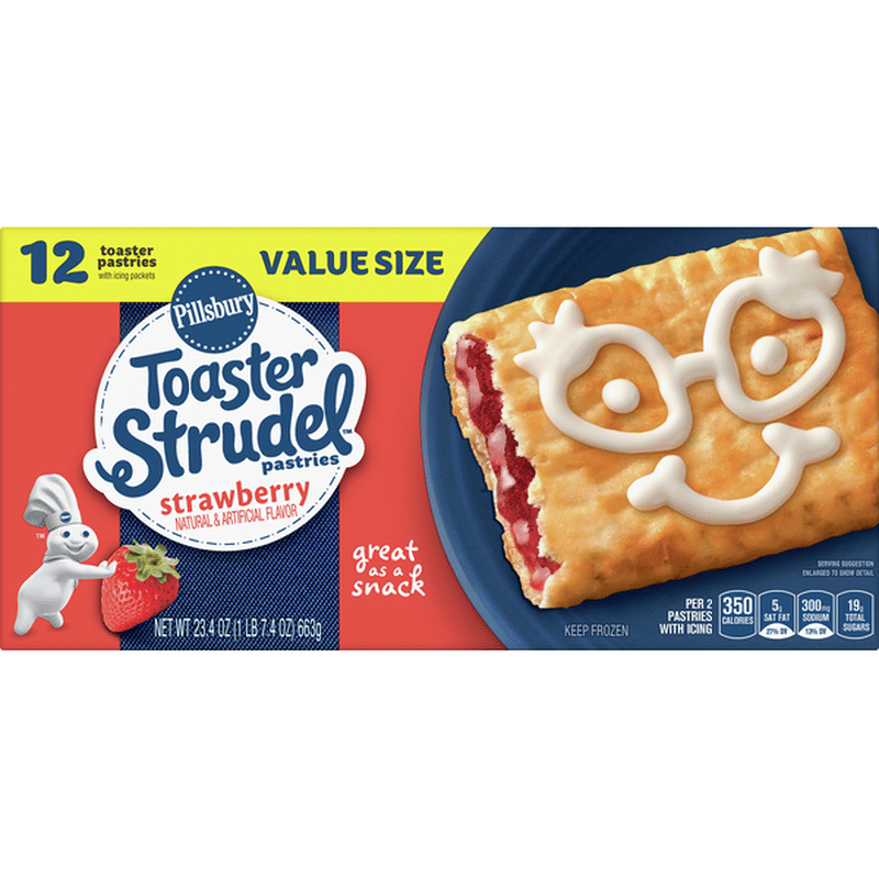 Pillsbury Toaster Strudel Pastries, Strawberries, Values Size (12 oz) from Kroger - Instacart