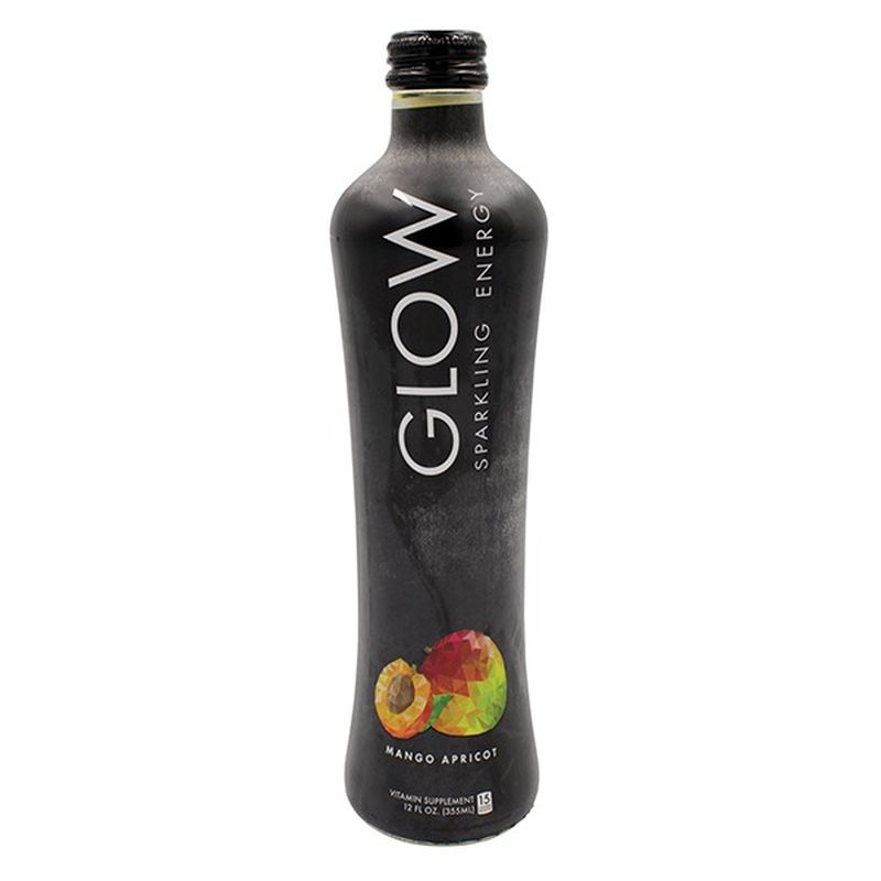 Glow Beverages Apricot Mango Premium Sparkling Energy Drink