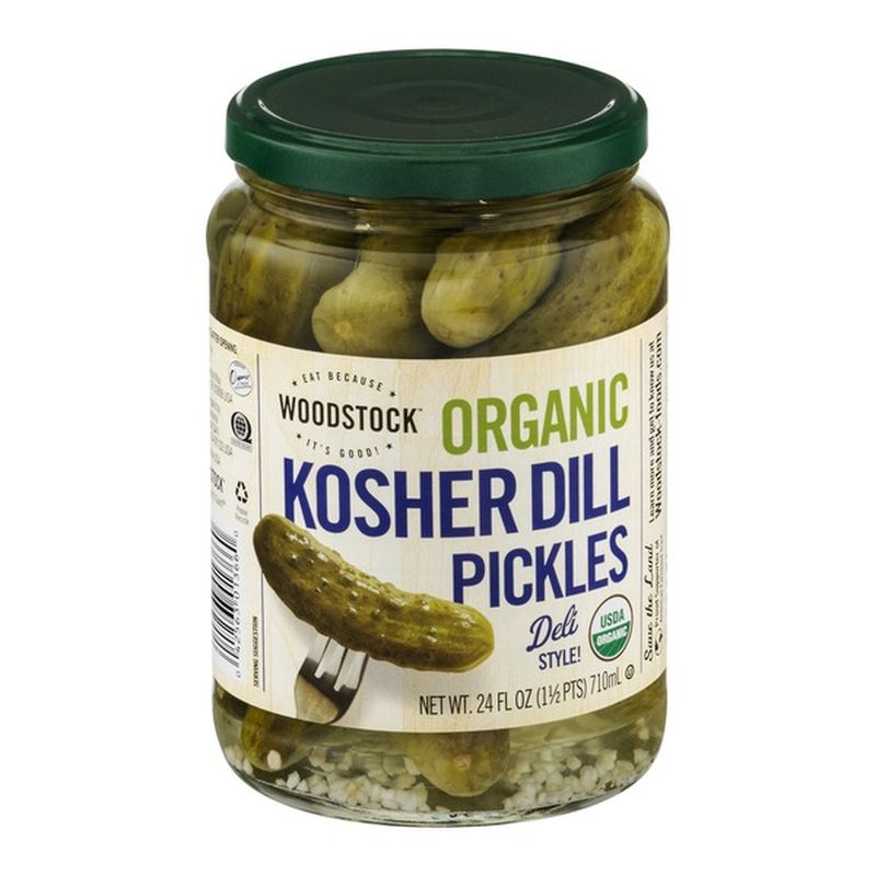 WOODSTOCK Organic Kosher Whole Dill Pickles (24 oz) Instacart