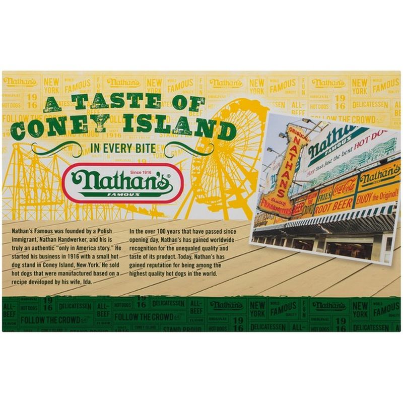 Nathan's Coney Island Beef Pretzel Dogs Hot Dogs (46.7 oz) - Instacart