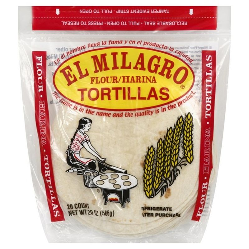 El Milagro Tortillas, Flour (20 each) Instacart
