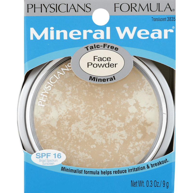 Physicians Formula Face Powder, TalcFree Mineral, Translucent 3835, SPF 16 (0.3 oz) Instacart
