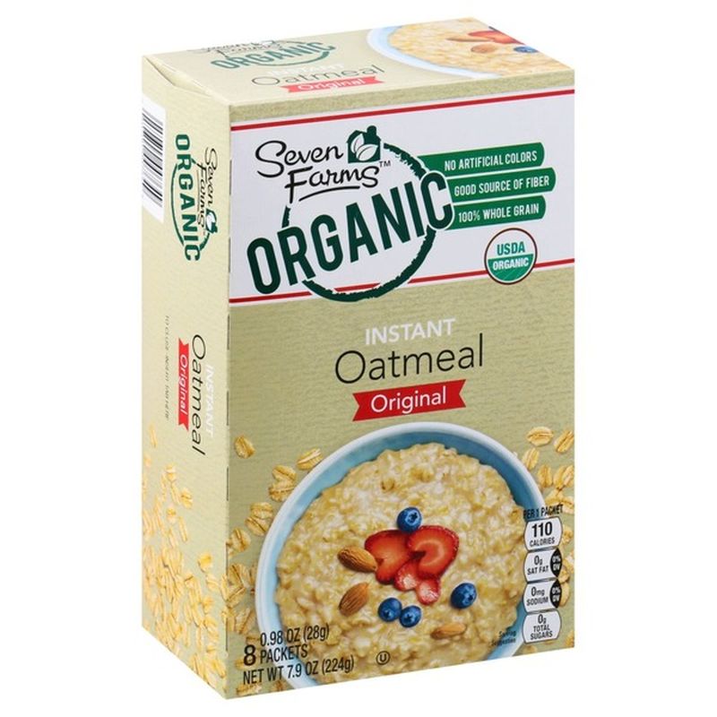Seven Farms Oatmeal, Organic, Original, Instant (8 each) Instacart