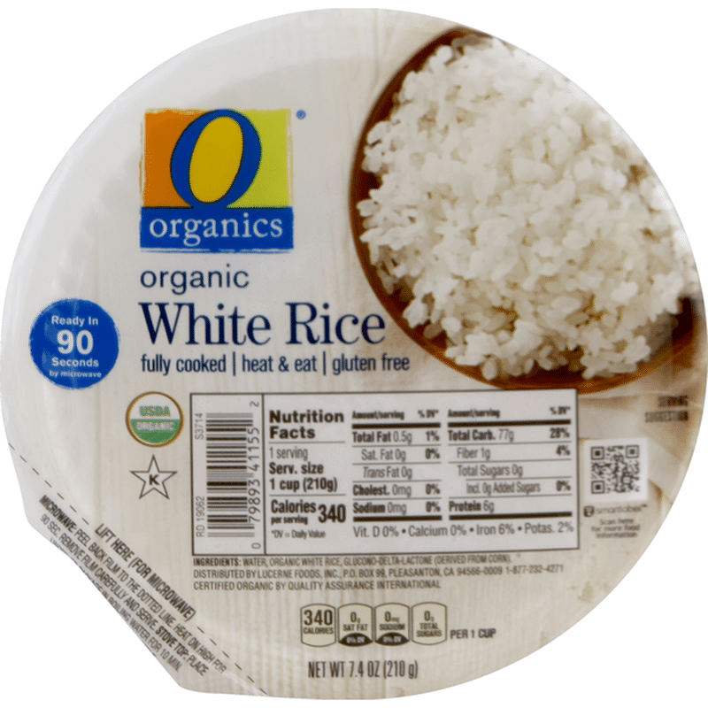 O Organics White Rice Organic 7 4 Oz Instacart