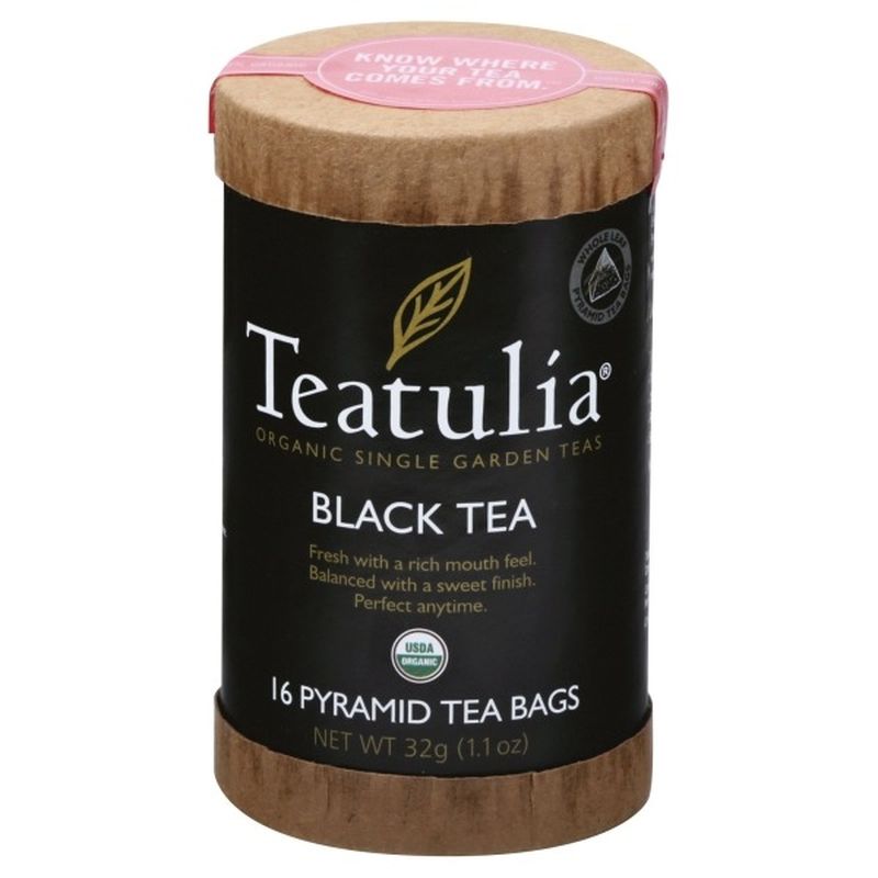 Teatulia Black Tea, Organic, Pyramid Tea Bags (16 each) from Wegmans Instacart