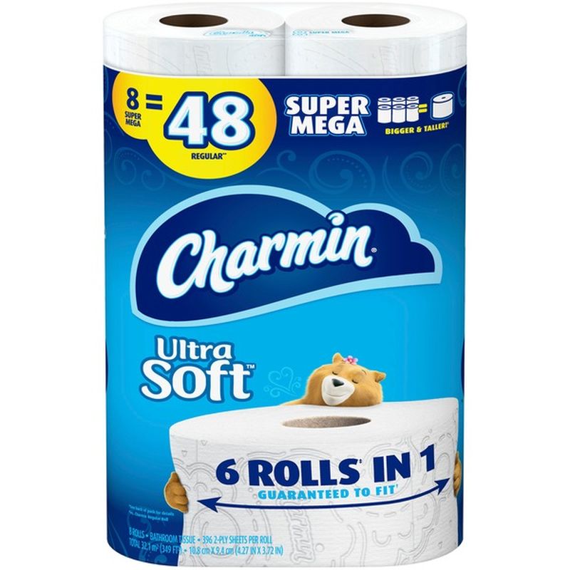 Charmin Toilet Paper (8 Ct) - Instacart