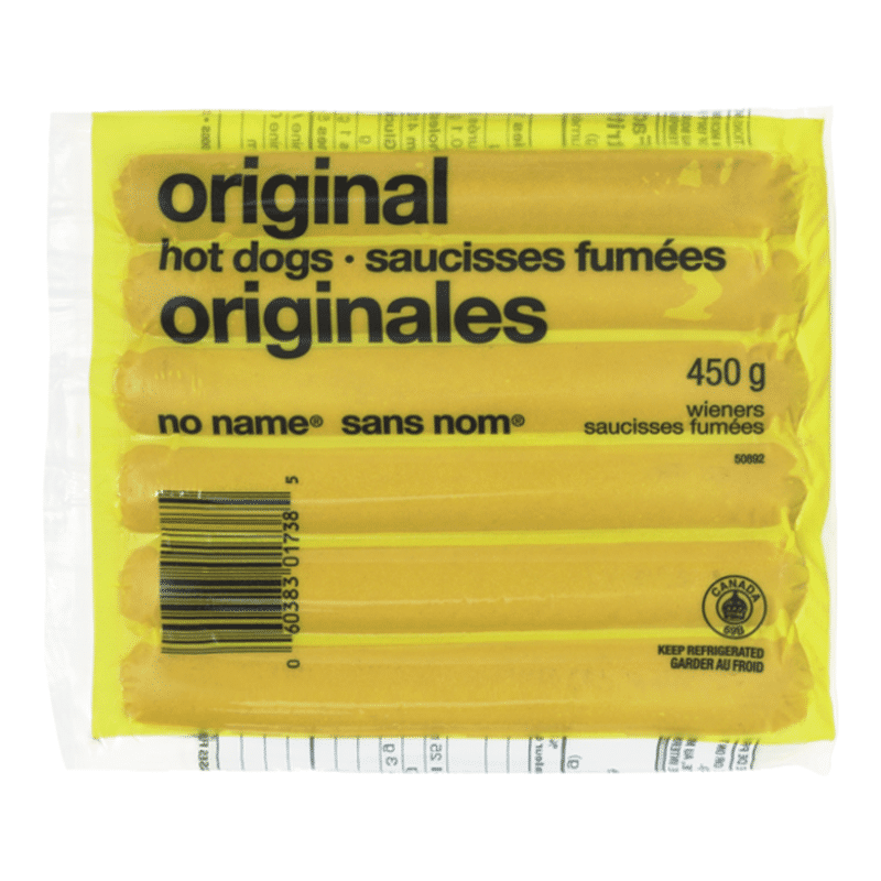 No Name Wieners Regular Original Hot Dogs (450 g) Instacart