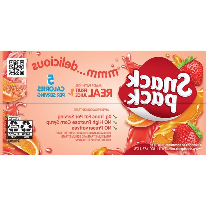 Snack Pack Sugar Free Gel Strawberry And Orange (3.25 oz) - Instacart