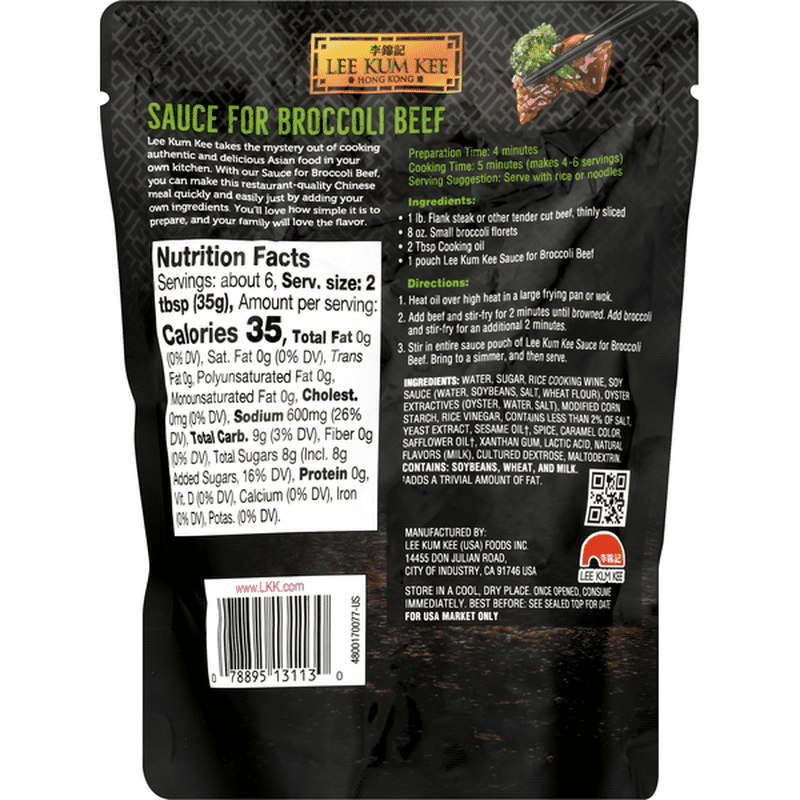 Lee Kum Kee Sauce for Broccoli Beef (8 oz) Instacart