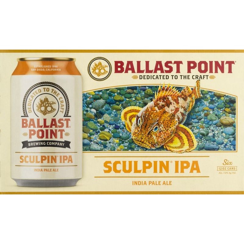 Ballast Point Sculpin IPA Craft Beer Cans (12 fl oz) Instacart
