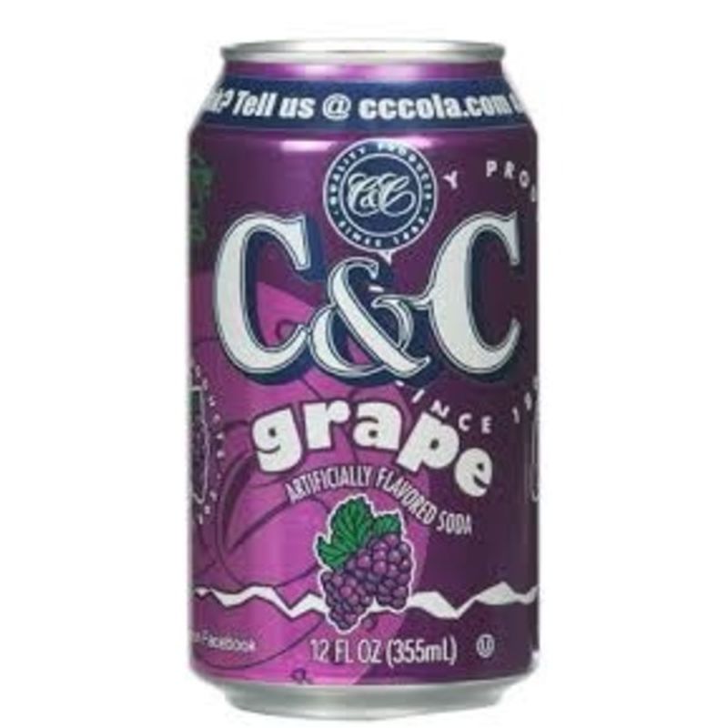 C & C Canned Grape Soda