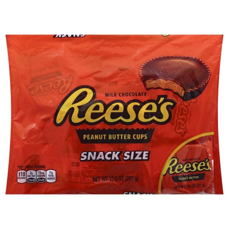 Reese's Snack Size Peanut Butter Cups Candy (10.5 Oz) From Shaw 's 