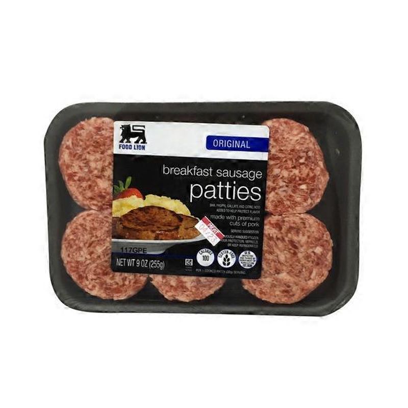 Food Lion Original Breakfast Sausage Patties (9 oz) from Food Lion Instacart