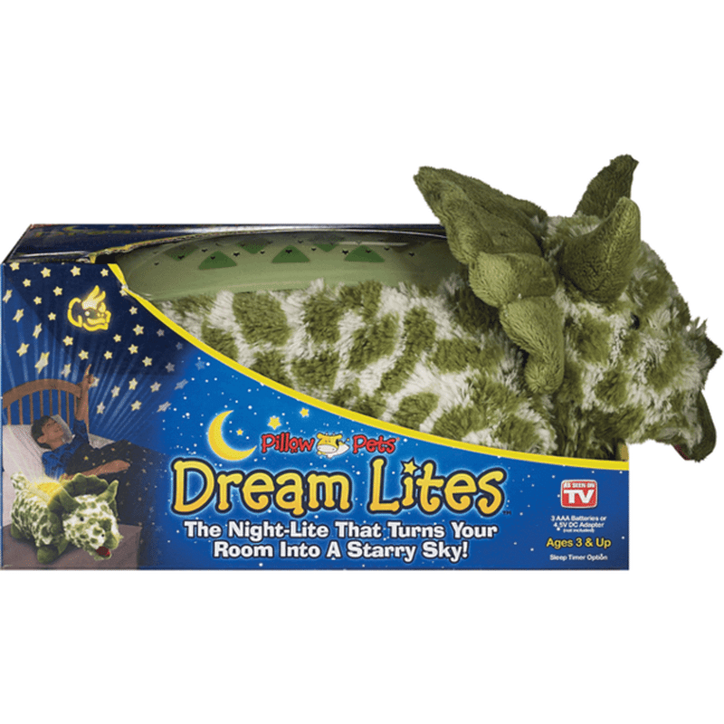 Dream Lites Green Triceratops Pillow Pet