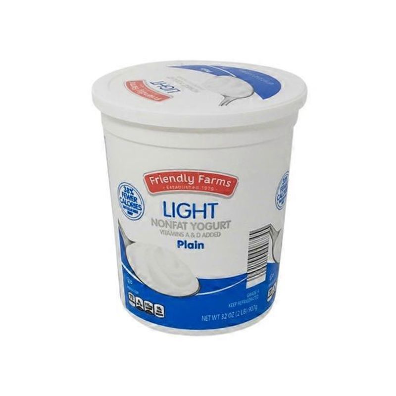 Friendly Farms Nonfat Plain Yogurt (32 oz) from ALDI Instacart