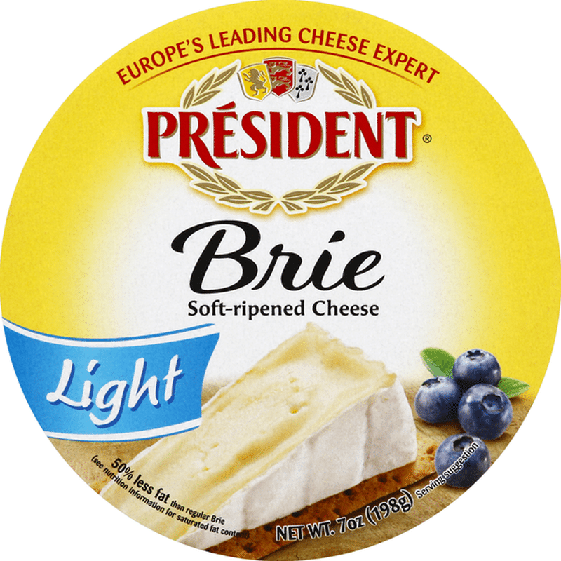 Président Brie Soft Ripened Cheese Round Light (7 oz) Instacart