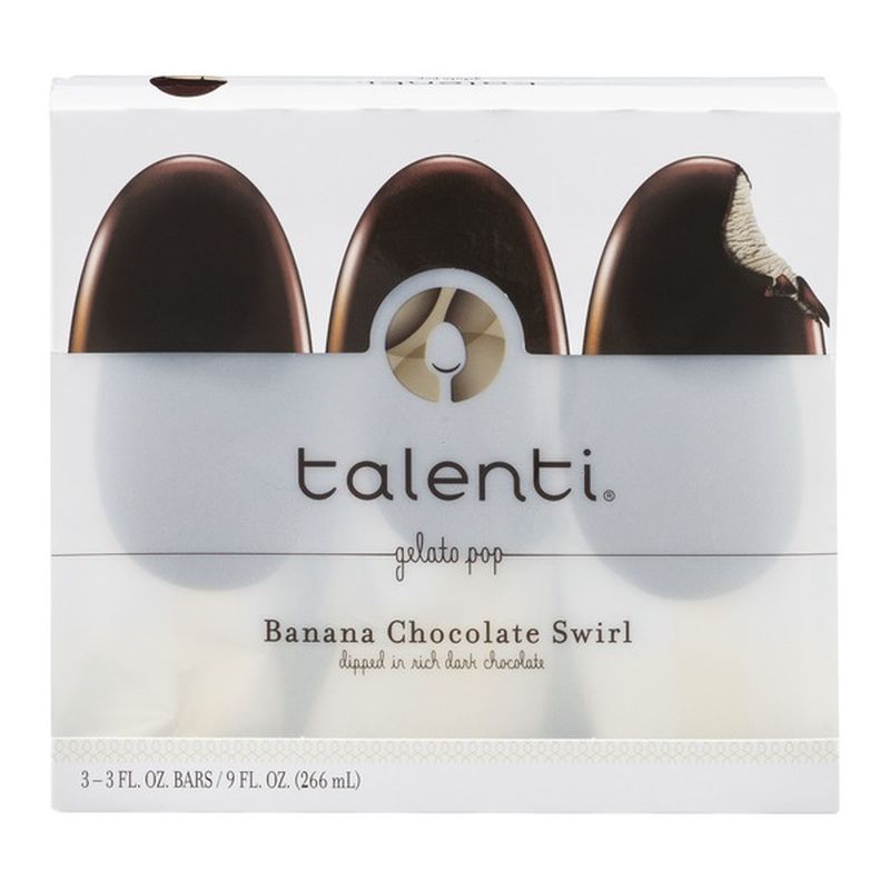 Talenti Gelato Pop Bars Banana Chocolate Swirl 3 CT (3 fl oz) Instacart