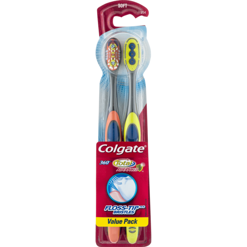 toothbrush with floss bristles