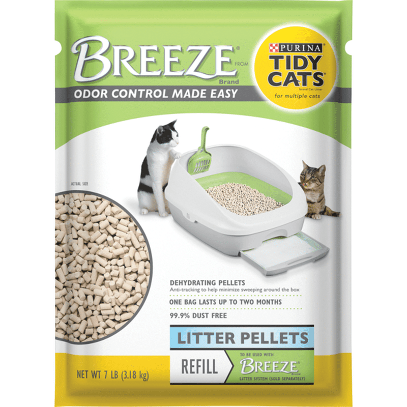 Tidy Cats Litter Pellets, BREEZE Refill Litter Pellets (7 lb) from