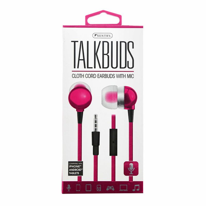 Sentry Pro Pink Talkbuds Earbuds With Mic