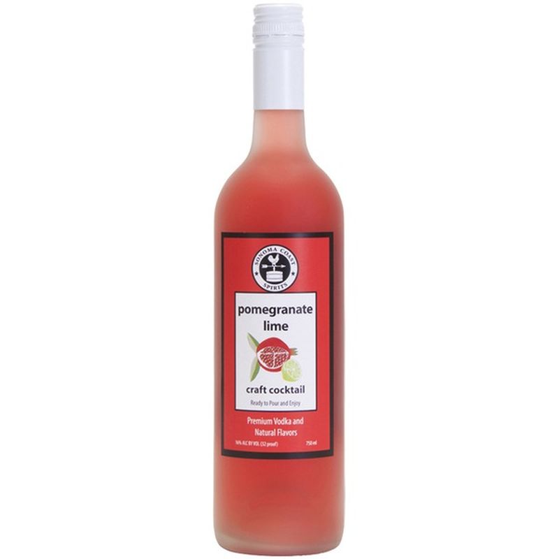 Sonoma Coast Spirits Craft Cocktail Premium Vodka, Pomegranate Lime
