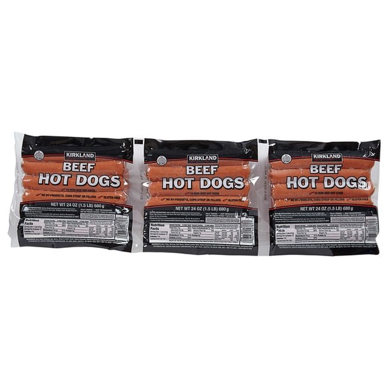 Kirkland Signature Beef Hot Dogs, 3 x 1.5 lb (1.5 lb) Delivery or