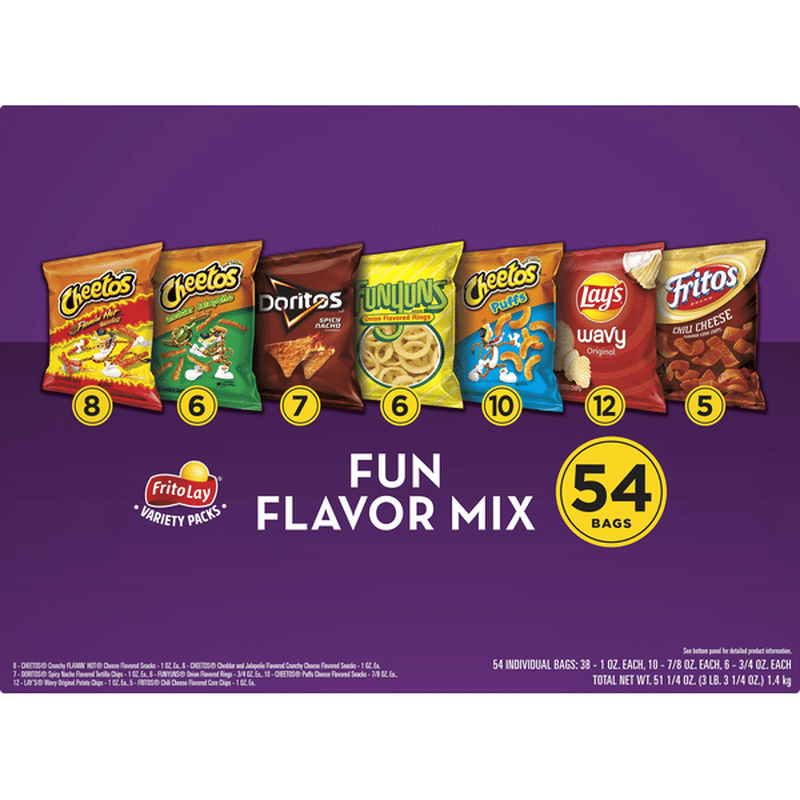 Frito Lay's Fun Flavor Mix Snacks (51.25 oz) - Instacart