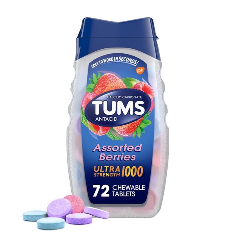 Tums Antacid Chewable Ultra Strength Tablets, Antacid Chewable Ultra