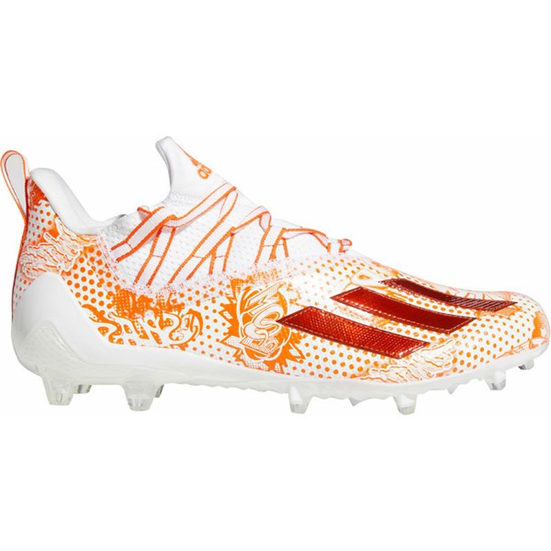 orange adidas football cleats