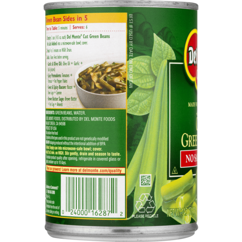 Del Monte Cut Green Beans (14.5 oz) from Mollie Stone's Markets Instacart