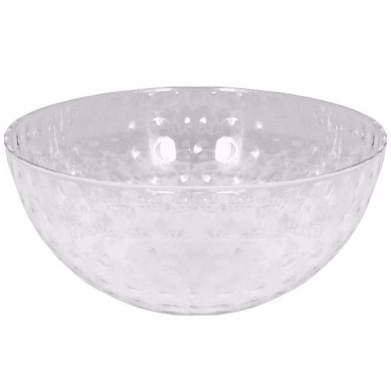 King Zak 96-Ounce Dimpled Clear Plastic Bowl