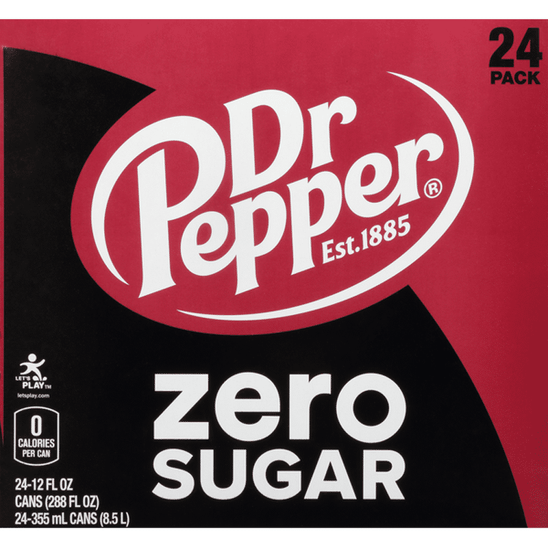 Dr Pepper Soda, Zero Sugar, 24 Pack (24 each) Instacart