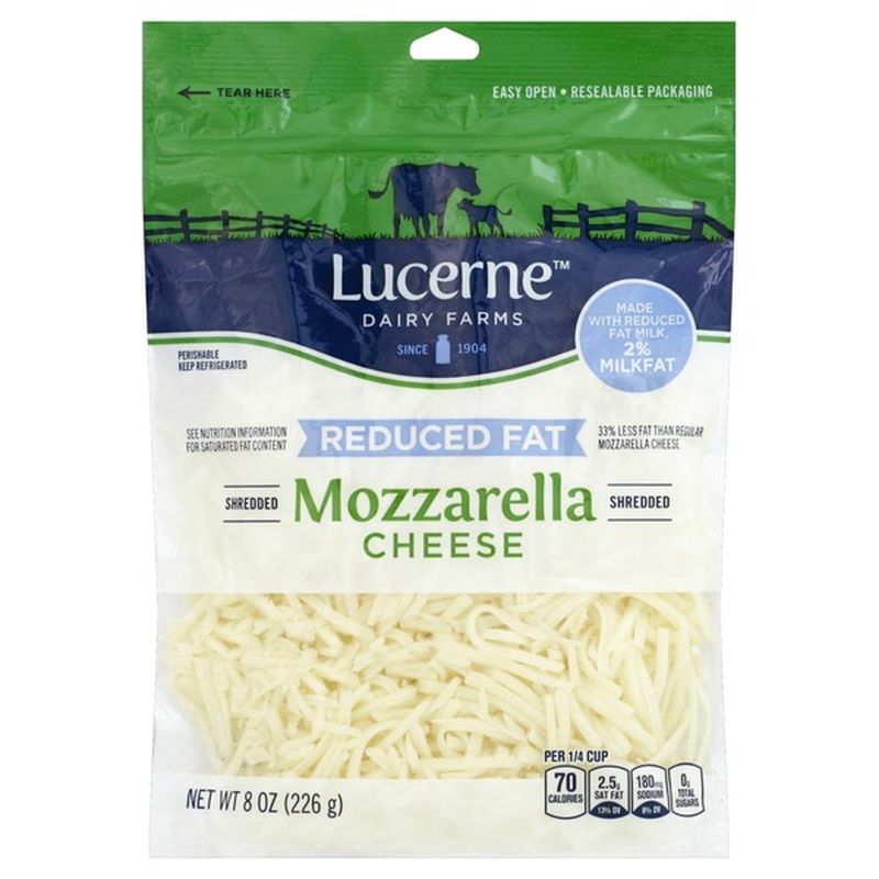 Lucerne Dairy Farms Reduced Fat Shredded Mozzarella Cheese (8 Oz ...