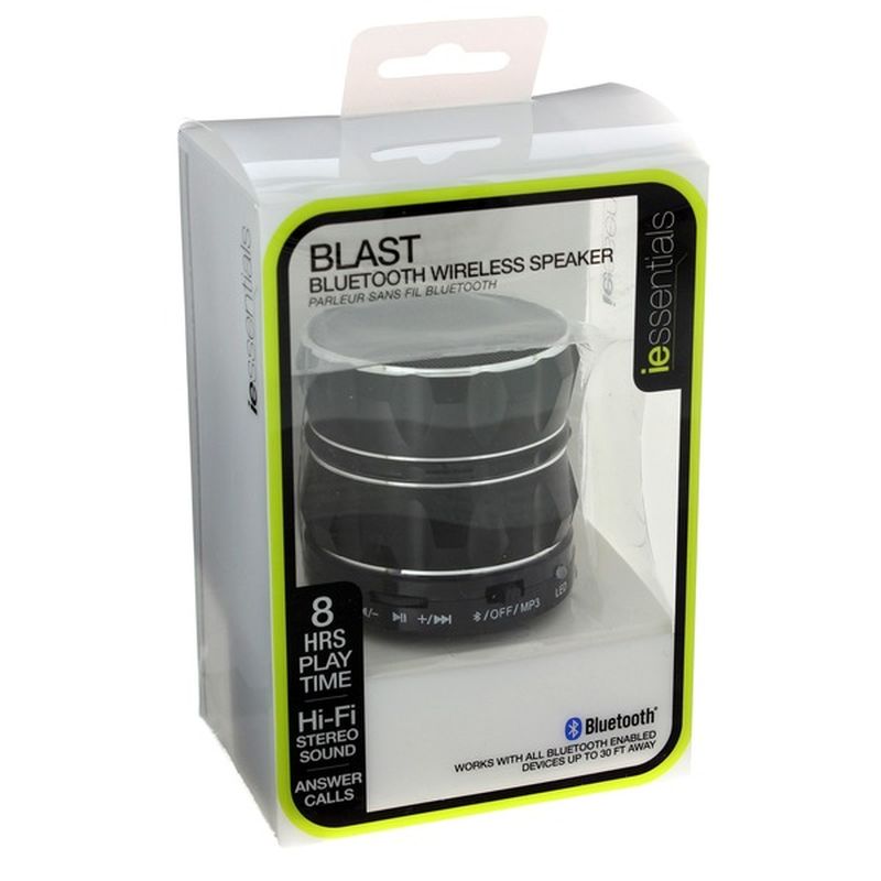 iEssentials Black Blast Bluetooth Wireless Speaker