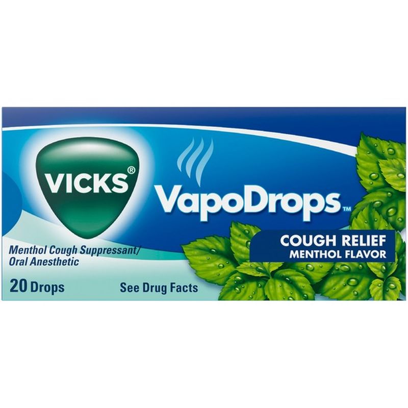 V Vapodrops Vapodrops Cough Relief Menthol Flavor (20 Ct) - Instacart