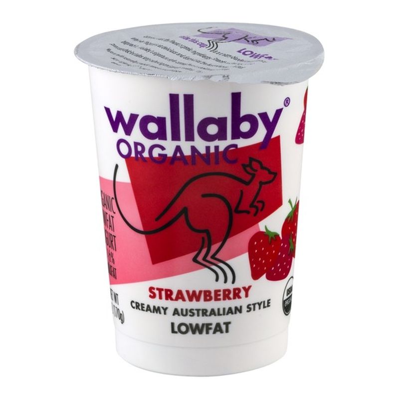 Wallaby Organic Organic Whole Milk Strawberry Yogurt (6 oz) from Safeway Instacart