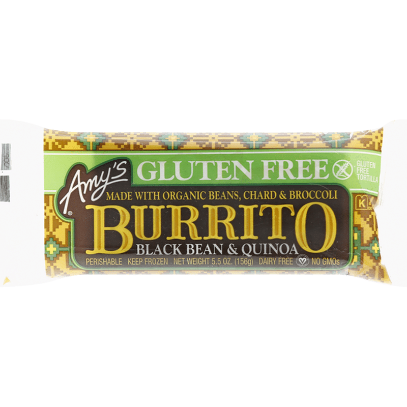 Amy's Kitchen Gluten Free Burrito Black Bean & Quinoa (5.5 oz) Instacart