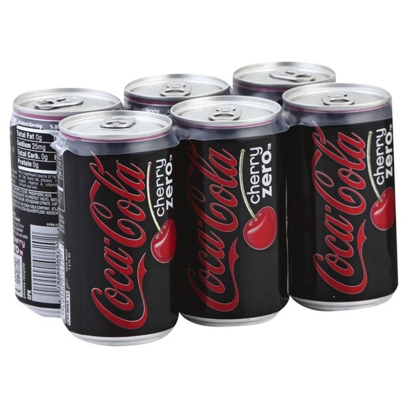 Coke Zero Cherry Sugar Mini Cans, Cherry Flavored Diet Soda Soft Drink ...