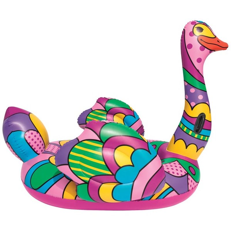 Bestway 75" Pop Ostrich Inflatable Summer Party Pool & Lake Ride On Float