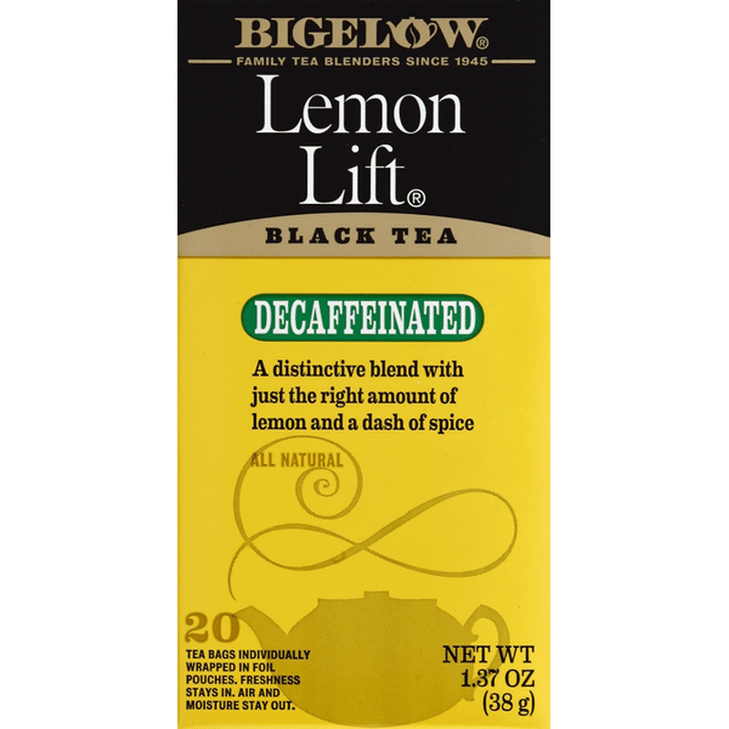 Bigelow Lemon Lift Black Decaffeinated Tea Bags (20 each) Instacart