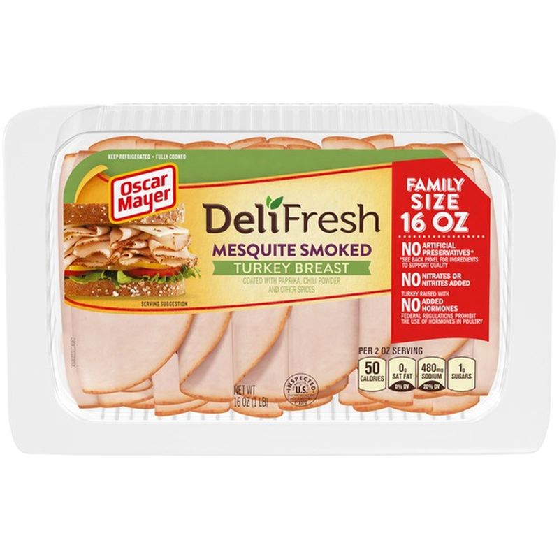 Oscar Mayer Deli Fresh Mesquite Smoked Turkey Breast Lunch Meat (16 oz