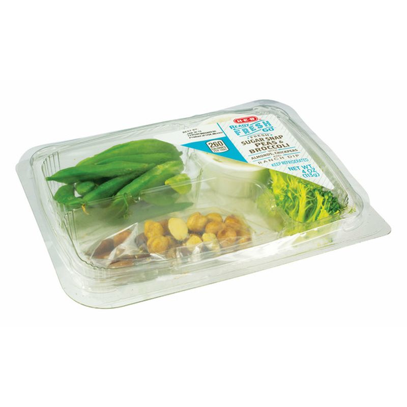 H-E-B Ready, Fresh, Go! Sugar Snap Peas & Broccoli Snack Tray