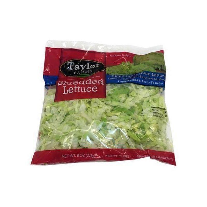 Taylor Farms Shredded Iceberg Lettuce (8 oz bag) Instacart