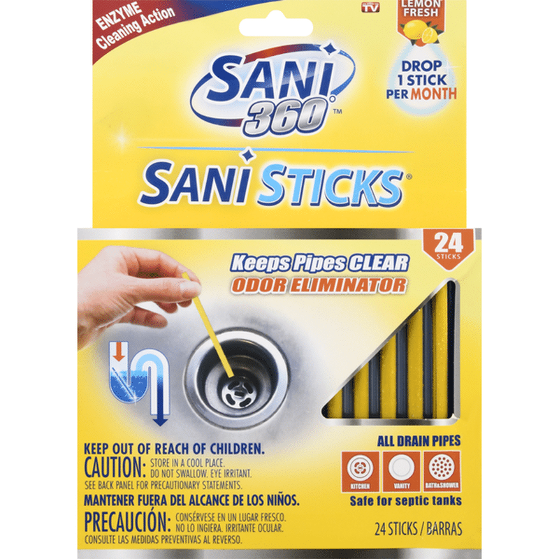 Sani 360 Sani Sticks, Lemon Fresh (24 ct) - Instacart