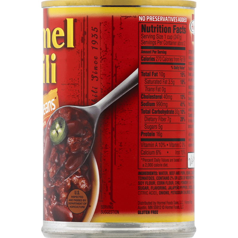 Hormel Chili, with Beans, Hot (15 oz) from Lunardi’s Markets - Instacart